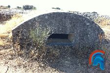 Detalle exterior bunker de Quijorna